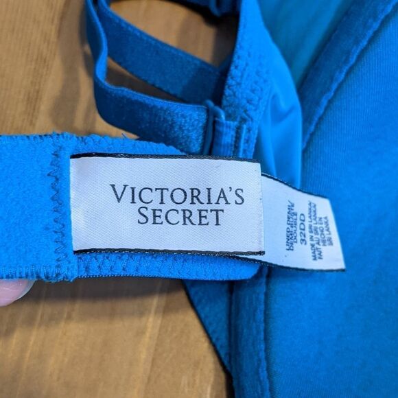 Victoria's SECRET lined Demi teal color sexy bra 32DD B064 - Picture 8 of 10